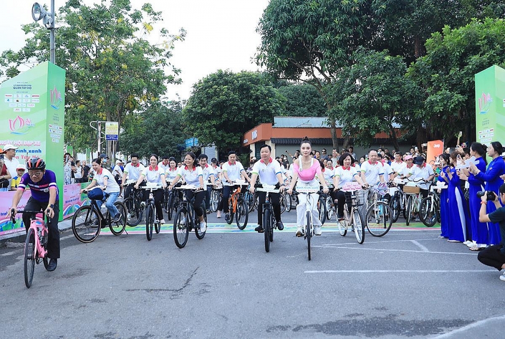 Hà Nội: Ngày hội đạp xe hành trình xanh 