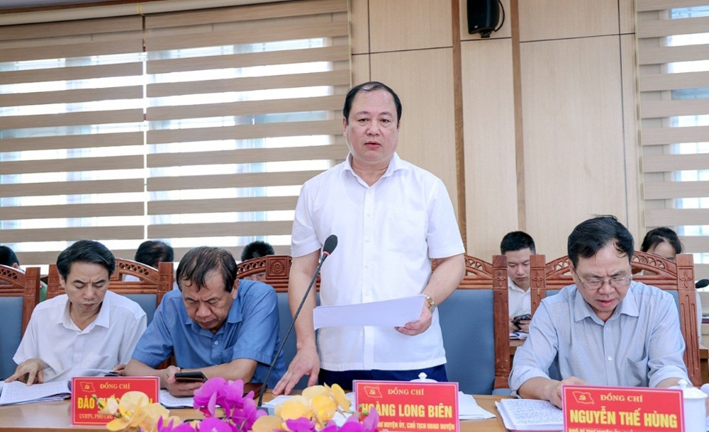 Bí thư Tỉnh ủy Vĩnh Phúc làm việc với Ban Thường vụ Huyện ủy Lập Thạch
