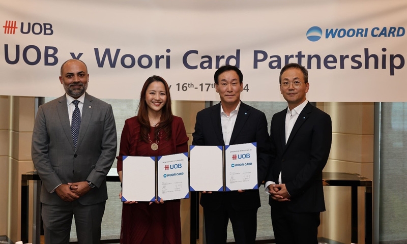 Ngân hàng UOB Singapore và Woori Card của Hàn Quốc công bố quan hệ đối tác tiên phong về thẻ đối ứng