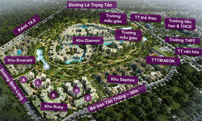 Celadon City - Dự án sở hữu mảng xanh 