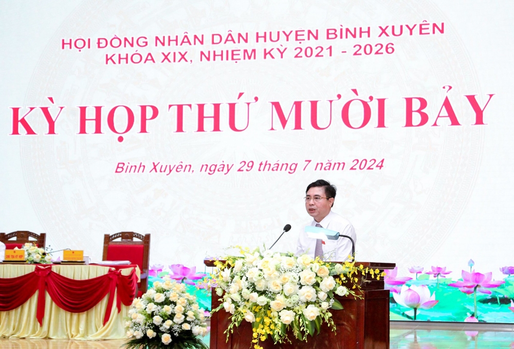 Vĩnh Phúc: Khai mạc Kỳ họp thứ 17 HĐND huyện Bình Xuyên khóa XIX, nhiệm kỳ 2021 – 2026