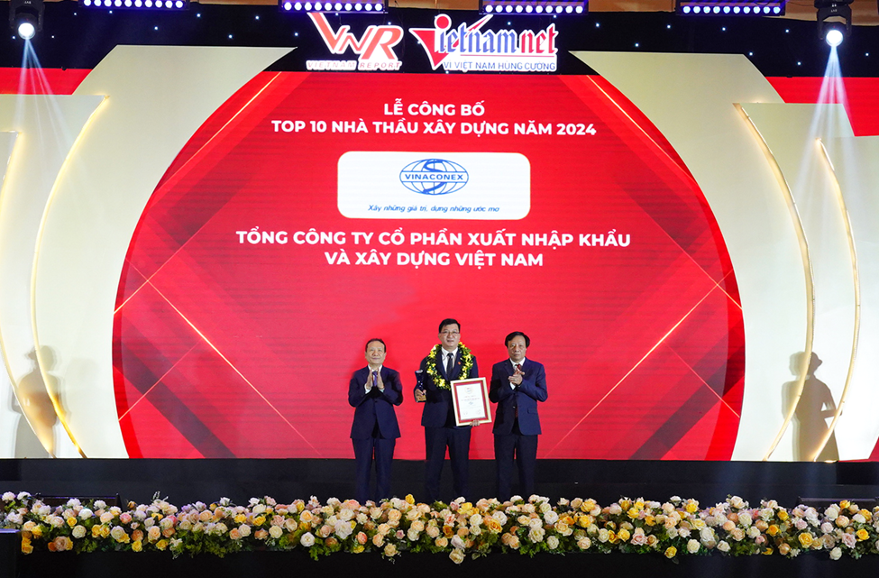 VINACONEX được bình chọn TOP 2 nhà thầu xây dựng năm 2024