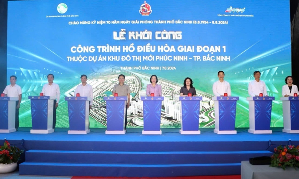 Bắc Ninh: Khởi công hồ điều hòa Phúc Ninh, 