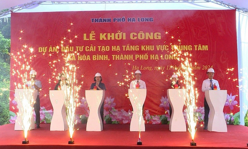 Thành phố Hạ Long đồng loạt khởi công các dự án chào mừng Đại hội Đảng các cấp