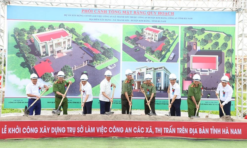 Hà Nam: Khởi công xây dựng 34 trụ sở làm việc Công an xã, thị trấn