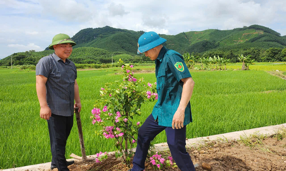 Quảng Ninh: Xã Vũ Oai đường làng hoa nở thêm nét đẹp nông thôn mới