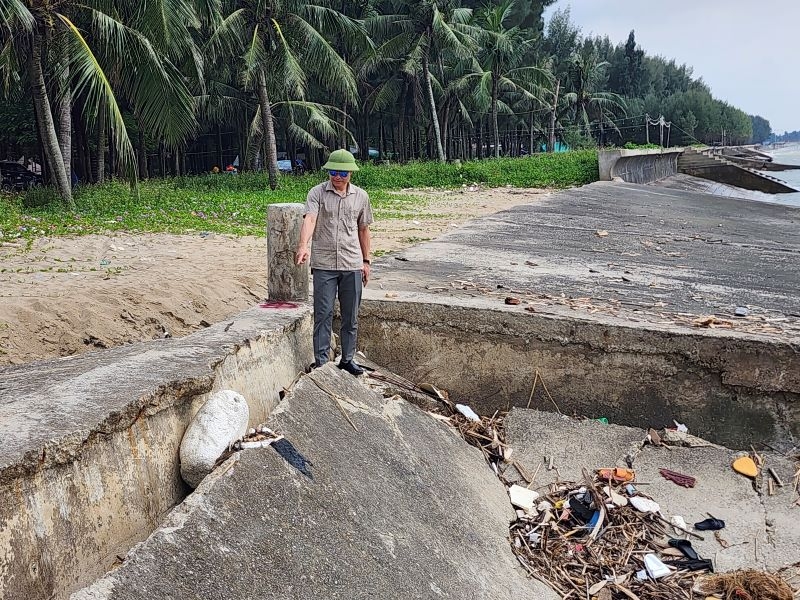 Hoằng Hóa (Thanh Hóa): Tình trạng biển xâm thực nghiêm trọng tại Hoằng Trường