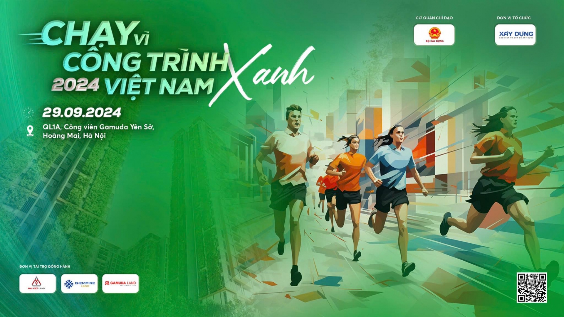 Gần 1.000 vận động viên tham dự Giải chạy “Vì Công trình xanh Việt Nam năm 2024”