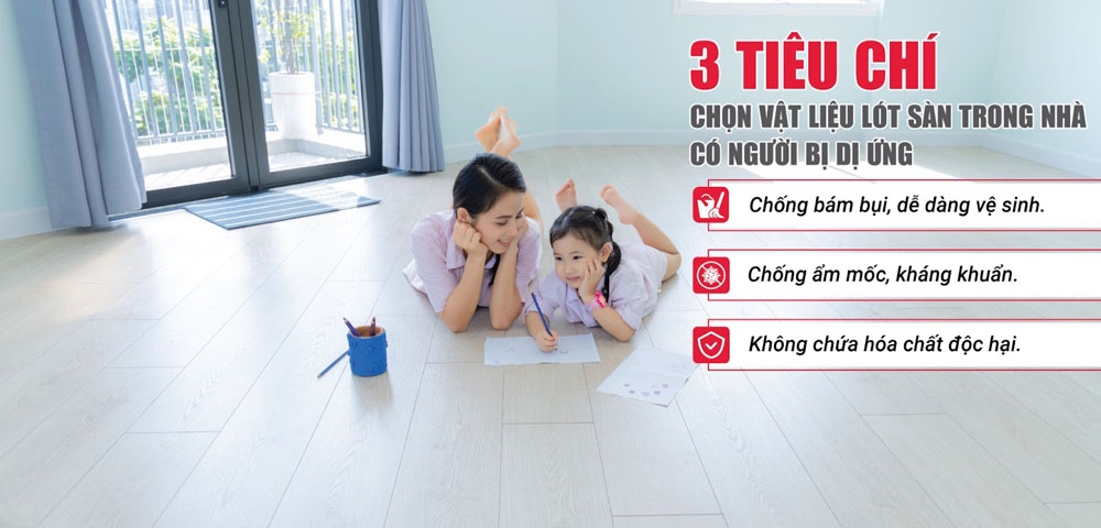 Chuyên gia tiết lộ các loại sàn nhà lý tưởng cho người bị dị ứng