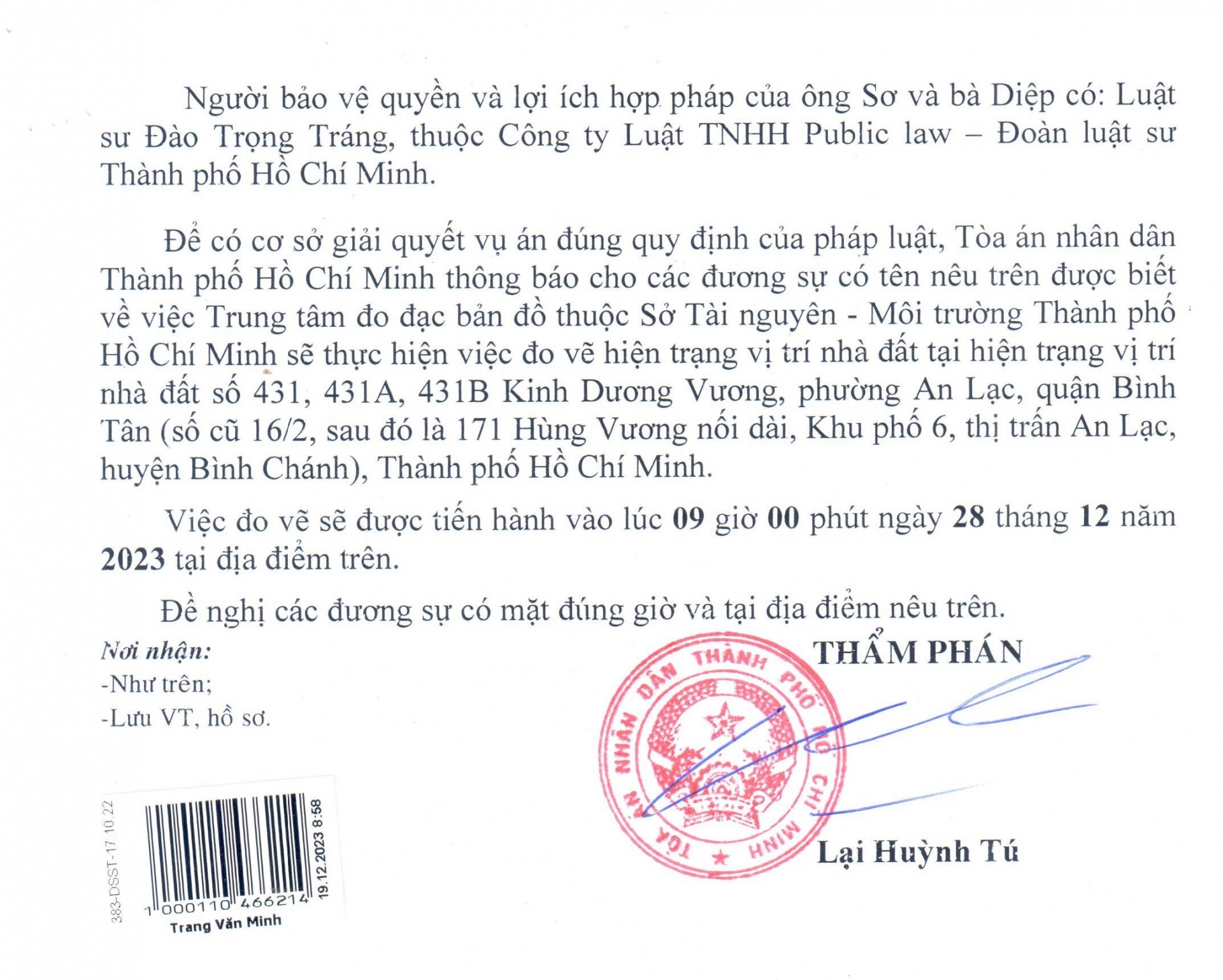 Vụ tranh chấp nhà đất kéo dài hơn 20 năm tại TP. Hồ Chí Minh: TAND TP Hồ Chí Minh tiếp tục thụ lý vụ án hơn 22 tháng vẫn chưa đưa ra xét xử