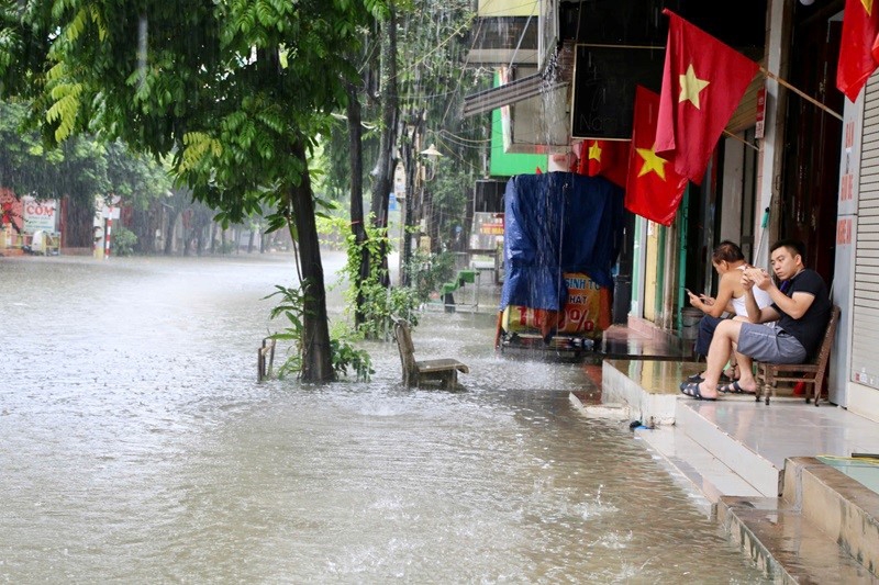 Thái Nguyên: Mưa lớn gây ngập nhiều khu vực