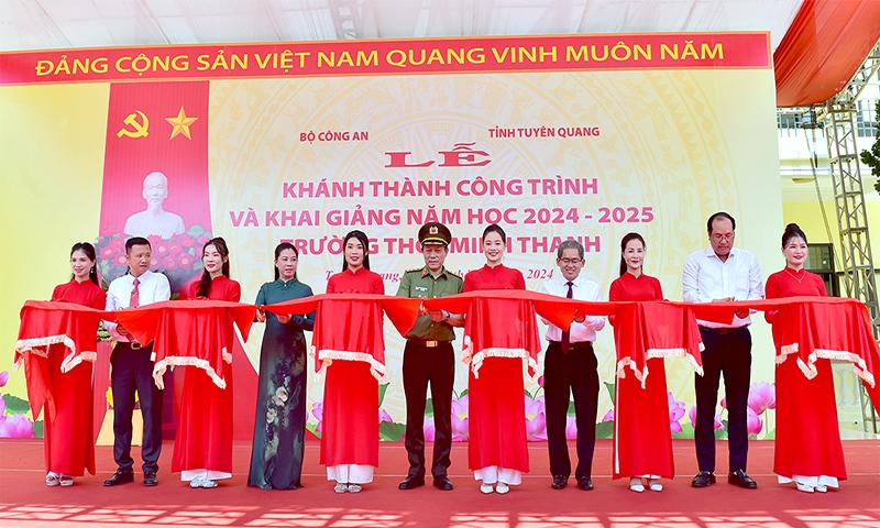 Tuyên Quang: Khánh thành trường Trung học cơ sở Minh Thanh do Bộ Công an đầu tư