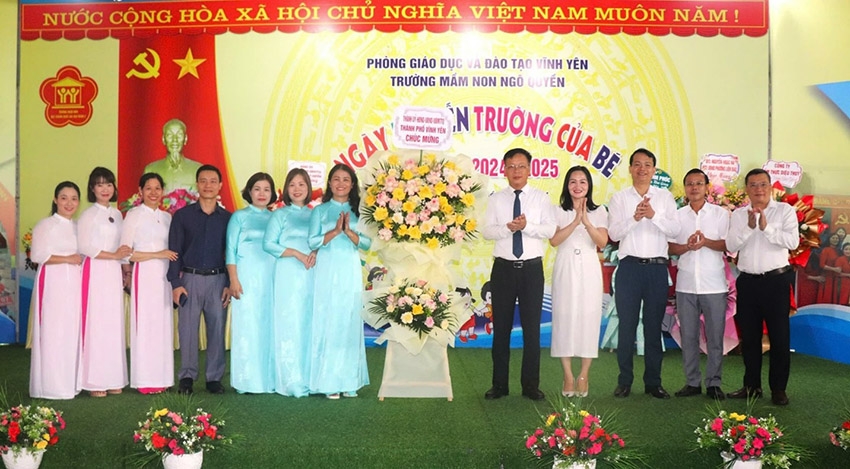 Vĩnh Phúc: Chủ tịch HĐND thành phố Vĩnh Yên Trần Ngọc Hải dự khai giảng năm học mới 2024 - 2025