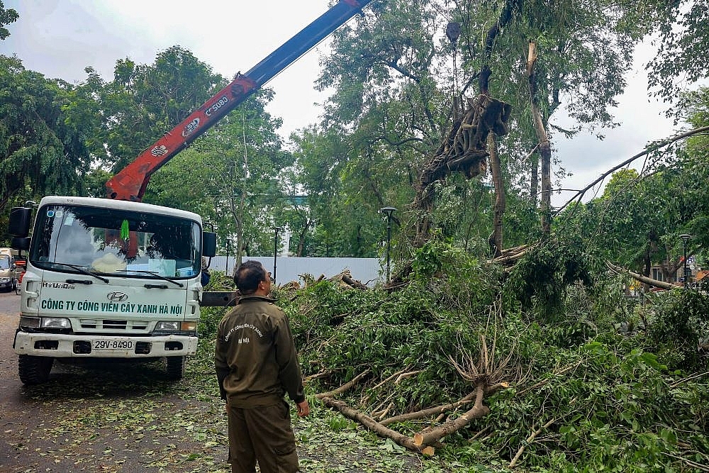 Hà Nội: Quận Hoàn Kiếm tích cực khắc phục hậu quả sau siêu bão Yagi