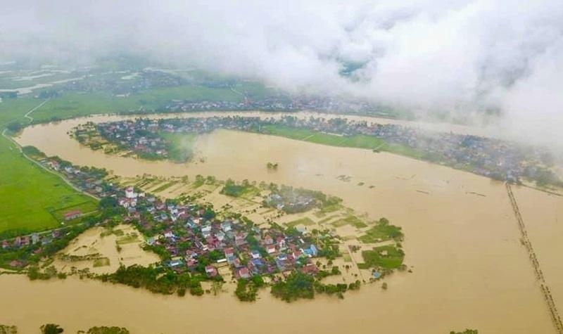 Thái Nguyên: Nước sông Cầu tiếp tục dồn về hạ lưu tại khu vực huyện Phú Bình và thành phố Phổ Yên