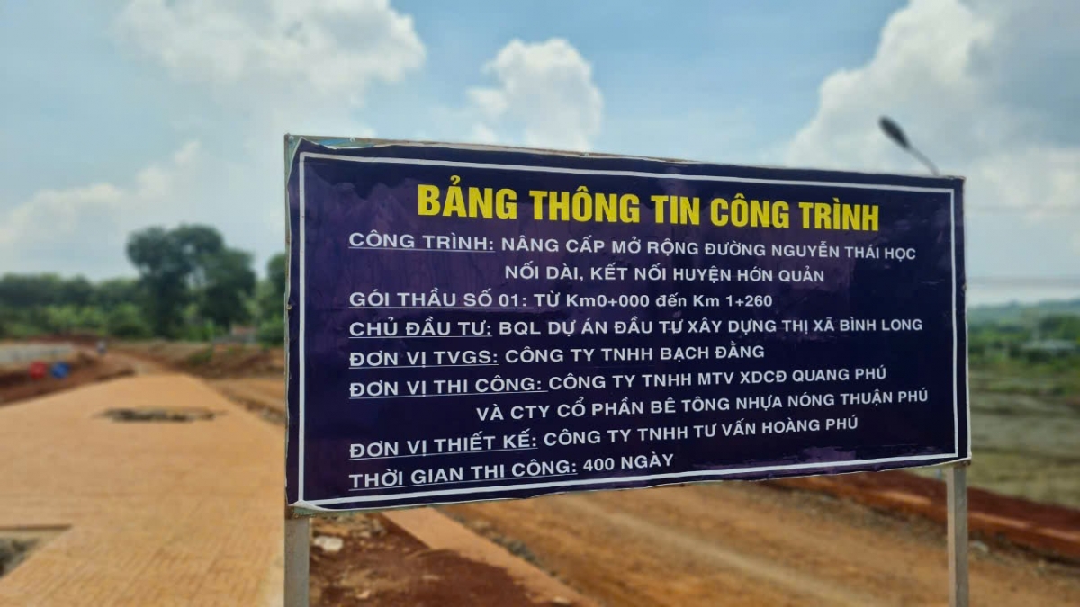 Ban Quản lý dự án đầu tư xây dựng thị xã Bình Long phản hồi nội dung phản ánh về dự án đường Nguyễn Thái Học