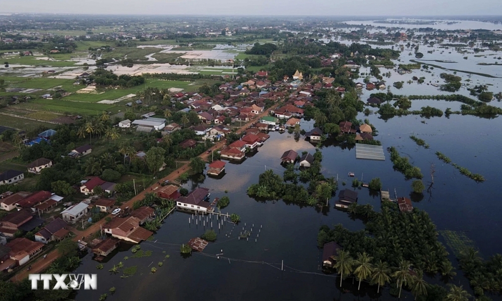 Lào sẵn sàng công tác ứng phó với lũ lụt có thể xảy ở ở thủ đô Vientiane