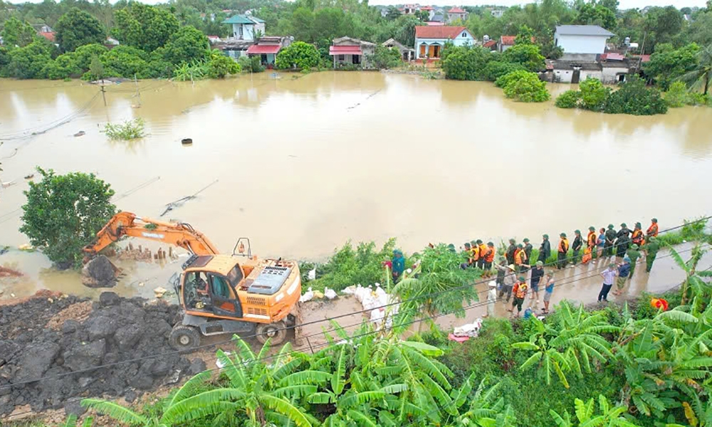 Yên Thế (Bắc Giang): Chung sức, đồng lòng vượt qua bão lũ