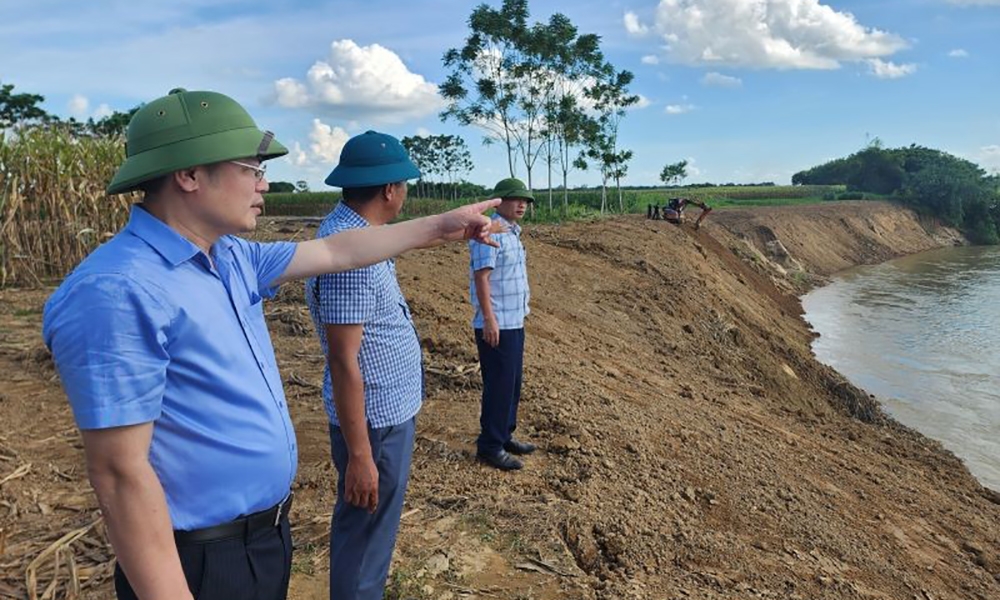 Thọ Xuân (Thanh Hóa): Đề xuất phương án chống sạt lở, bảo vệ khu dân cư bờ hữu sông Chu