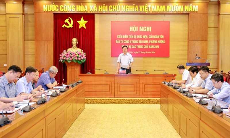 Vĩnh Phúc: Kiểm điểm tiến độ thực hiện, đẩy nhanh tiến độ giải ngân vốn đầu tư công