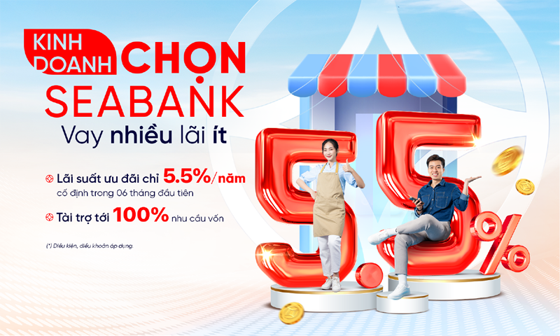 SeABank dành 5.000 tỷ đồng cho vay khách hàng cá nhân bổ sung vốn kinh doanh