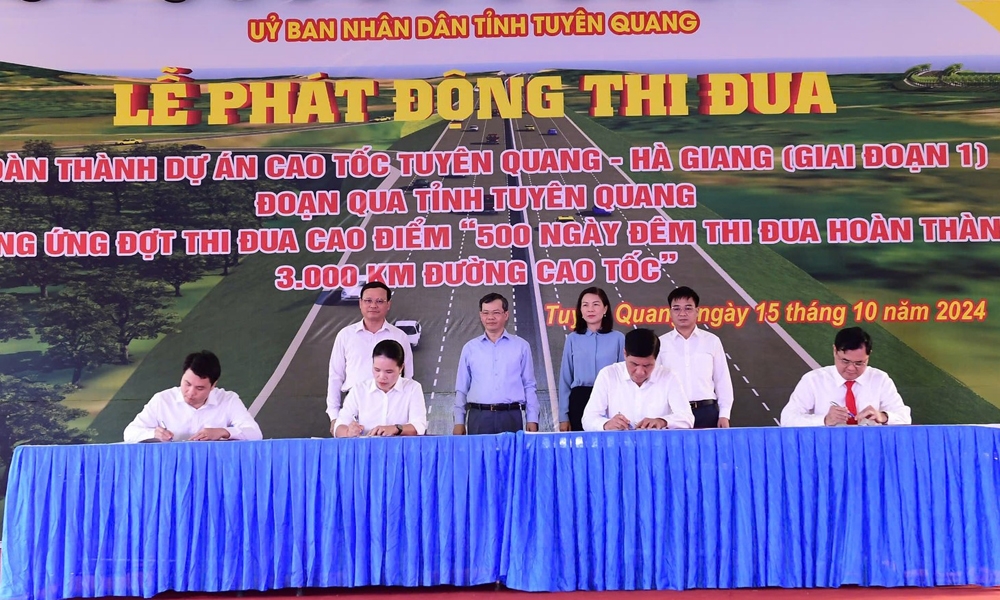 Phát động đợt thi đua hoàn thành dự án xây dựng cao tốc Tuyên Quang - Hà Giang