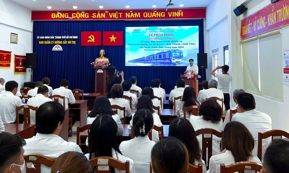 Thành phố Hồ Chí Minh: Phát động 50 ngày đêm “chạy đua” đưa metro số 1 vào khai thác