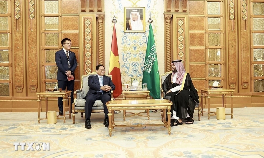 Thủ tướng Phạm Minh Chính hội đàm với Hoàng Thái tử, Thủ tướng Saudi Arabia