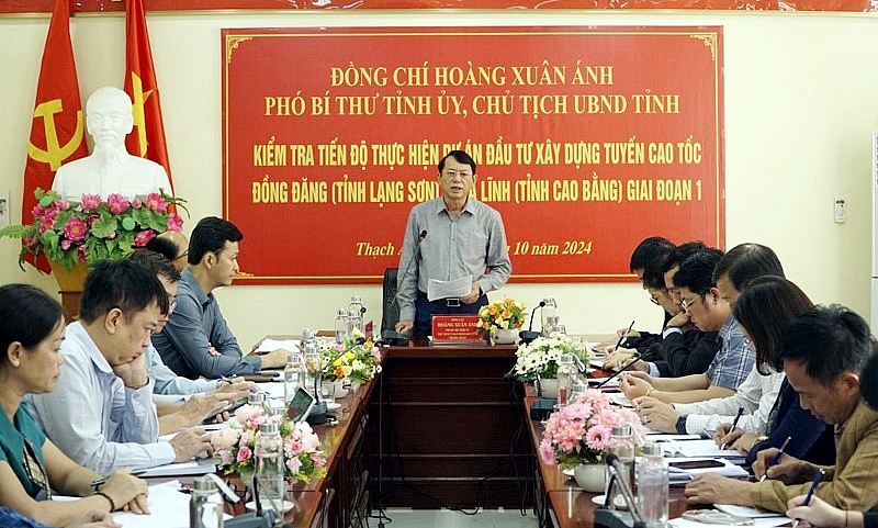 Cao Bằng: Kiểm tra tiến độ thực hiện Dự án đường bộ cao tốc Đồng Đăng - Trà Lĩnh