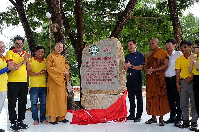 Tịnh Biên (An Giang): Khánh thành 3 phòng học cho học sinh đồng bào dân tộc Khmer tại xã An Cư