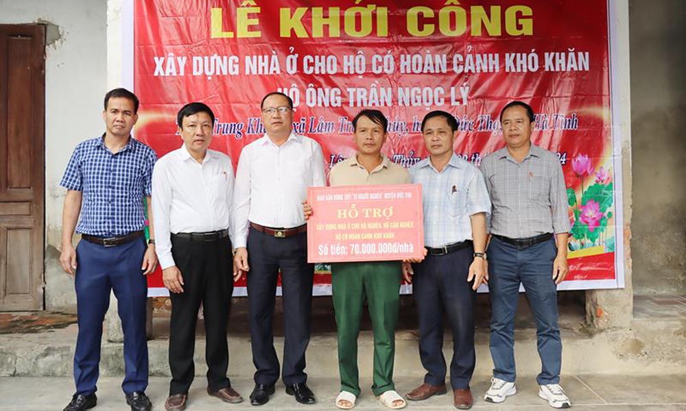 Đức Thọ (Hà Tĩnh): Hoàn thành 78 căn nhà ở cho hộ nghèo, gia đình có công