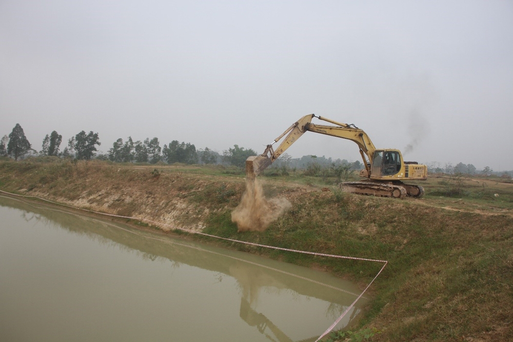 Bình Xuyên (Vĩnh Phúc): Cưỡng chế thu hồi đất thực hiện Dự án Quản lý nguồn nước và ngập lụt Vĩnh Phúc