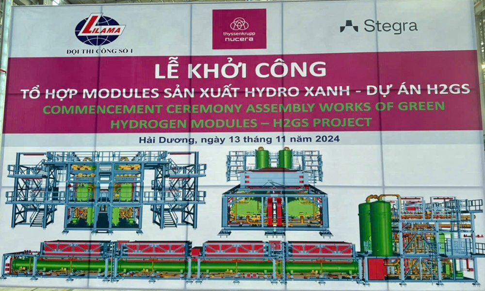 LILAMA khởi công lắp đặt tổ hợp 27 module sản xuất hydro xanh cho dự án Stegra