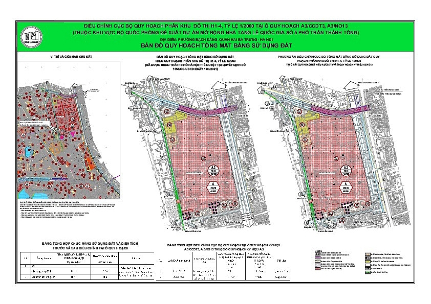 Hà Nội: Điều chỉnh cục bộ quy hoạch phân khu đô thị H1-4 tại quận Hai Bà Trưng