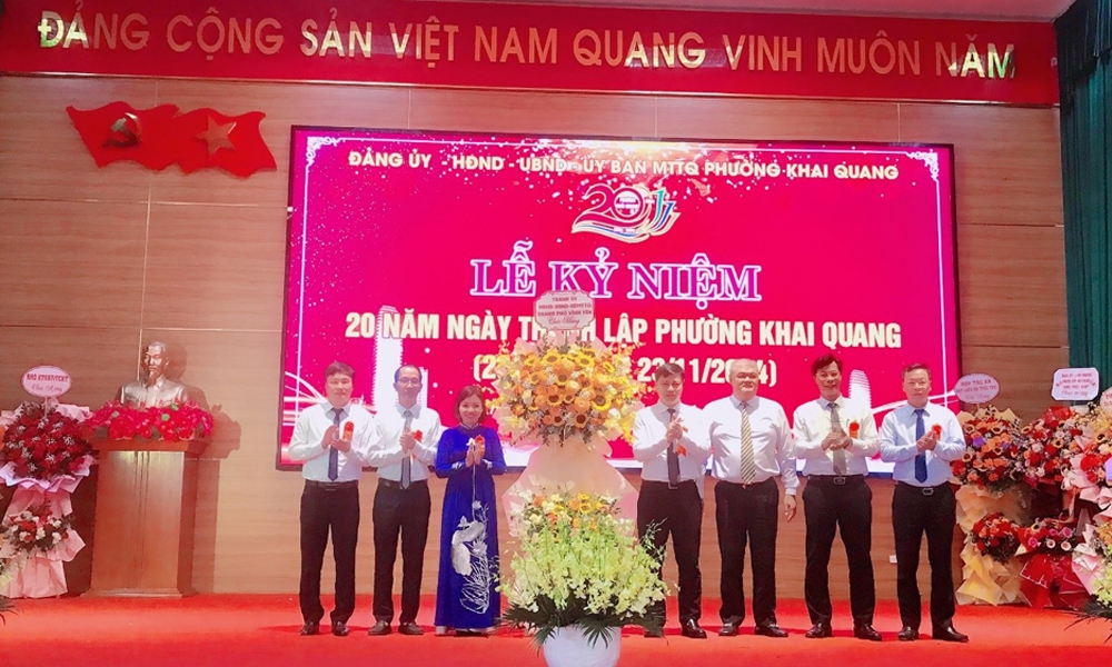 Vĩnh Yên (Vĩnh Phúc): Phường Khai Quang kỷ niệm 20 năm ngày thành lập