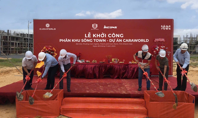 Chính thức khởi công phân khu Sông Town - thị trấn nổi bên biển tại CaraWorld