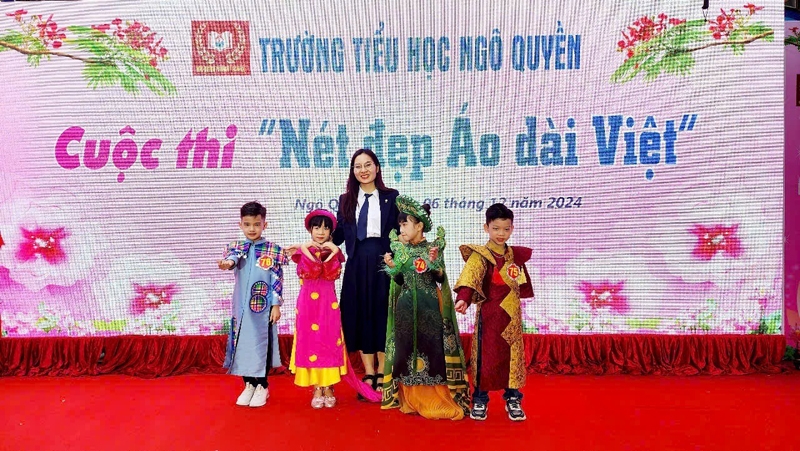 Vĩnh Phúc: Trường Tiểu học Ngô Quyền hưởng ứng cuộc thi “Nét đẹp áo dài” chào mừng 125 năm đô thị Vĩnh Yên