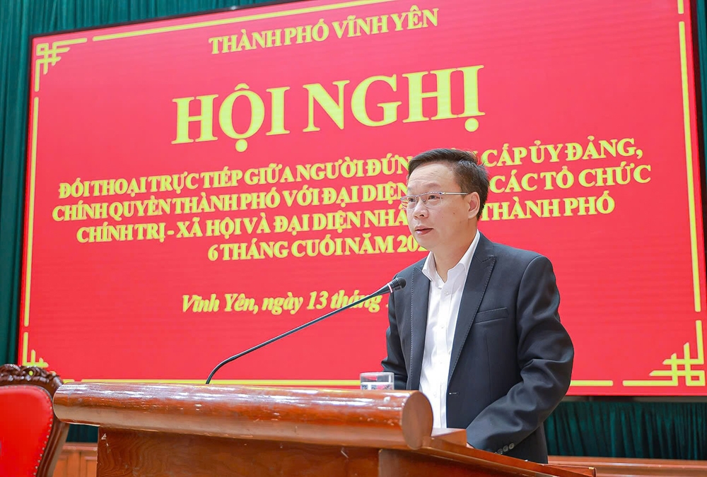 Vĩnh Yên (Vĩnh Phúc): Đối thoại trực tiếp giữa người đứng đầu thành phố với đại diện các tổ chức chính trị - xã hội và nhân dân