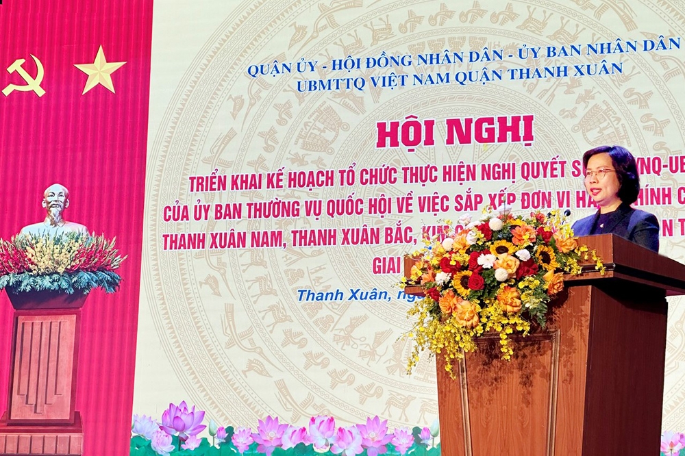 Thanh Xuân (Hà Nội): Tổ chức hội nghị về việc sắp xếp đơn vị hành chính các phường