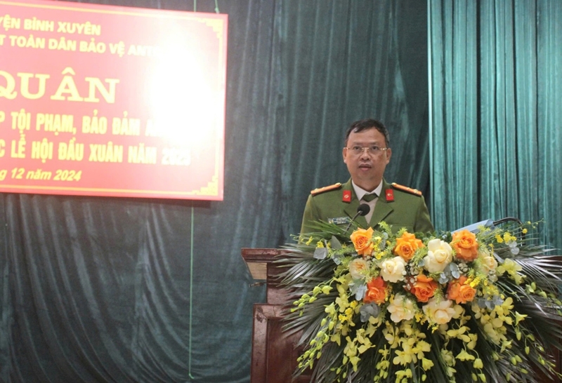 Bình Xuyên (Vĩnh Phúc): Ra quân trấn áp tội phạm, bảo đảm an ninh, trật tự Tết Nguyên đán Ất Tỵ và các lễ hội đầu Xuân