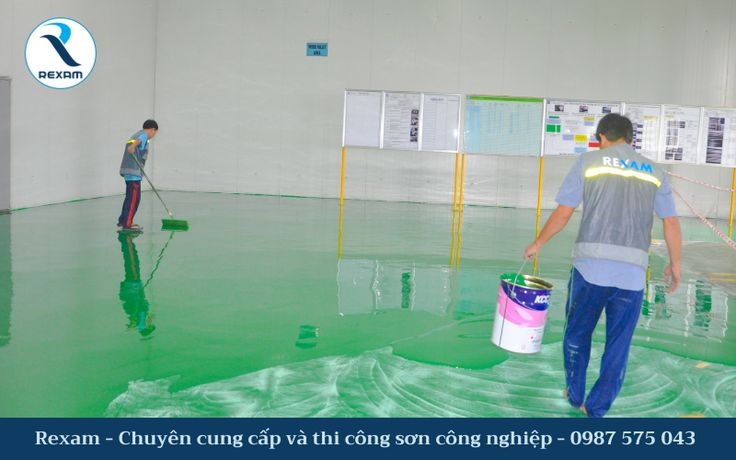 Rexam - Đơn vị thi công sơn epoxy nền nhà xưởng chất lượng cao