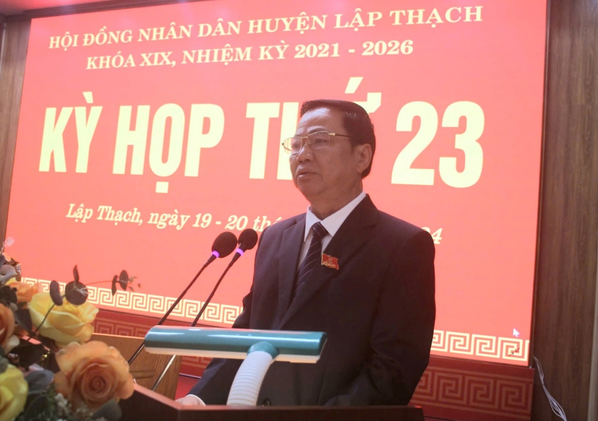 Vĩnh Phúc: Khai mạc Kỳ họp thứ 23 HĐND huyện Lập Thạch khoá XIX nhiệm kỳ 2021-2026