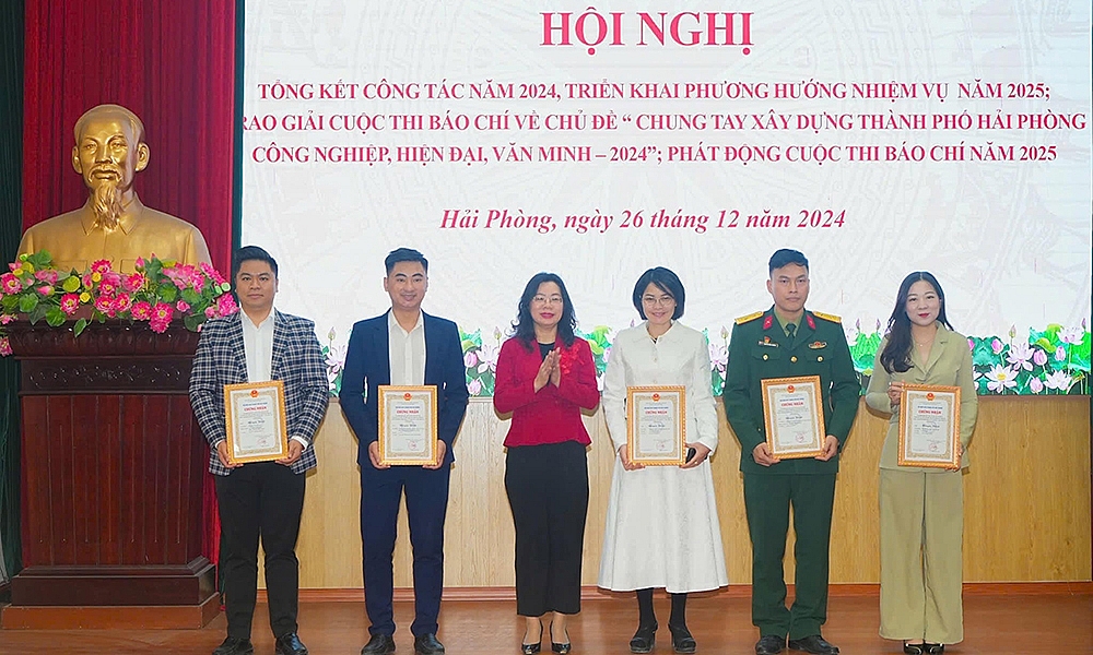 Báo Xây dựng đạt Giải báo chí “Chung tay xây dựng thành phố Hải Phòng công nghiệp, hiện đại, văn minh” năm 2024