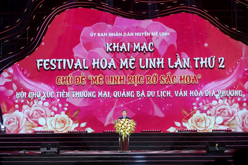 Hà Nội: Khai mạc Festival hoa Mê Linh lần thứ 2