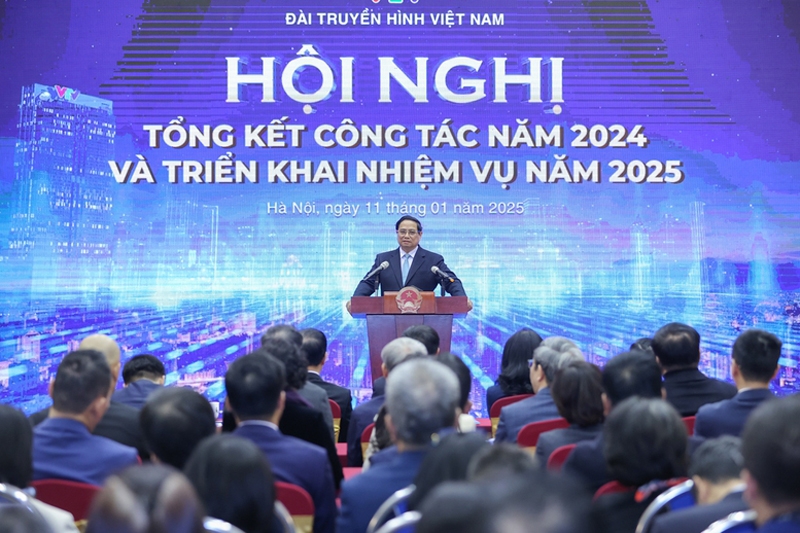 Thủ tướng dự Hội nghị tổng kết công tác năm 2024 và triển khai nhiệm vụ năm 2025 của VTV