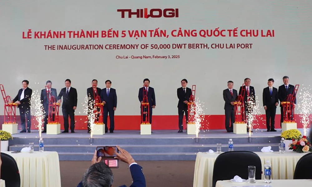 Quảng Nam: THACO khánh thành bến 50.000 tấn và xuất khẩu 300 container trong ngày ra quân đầu năm