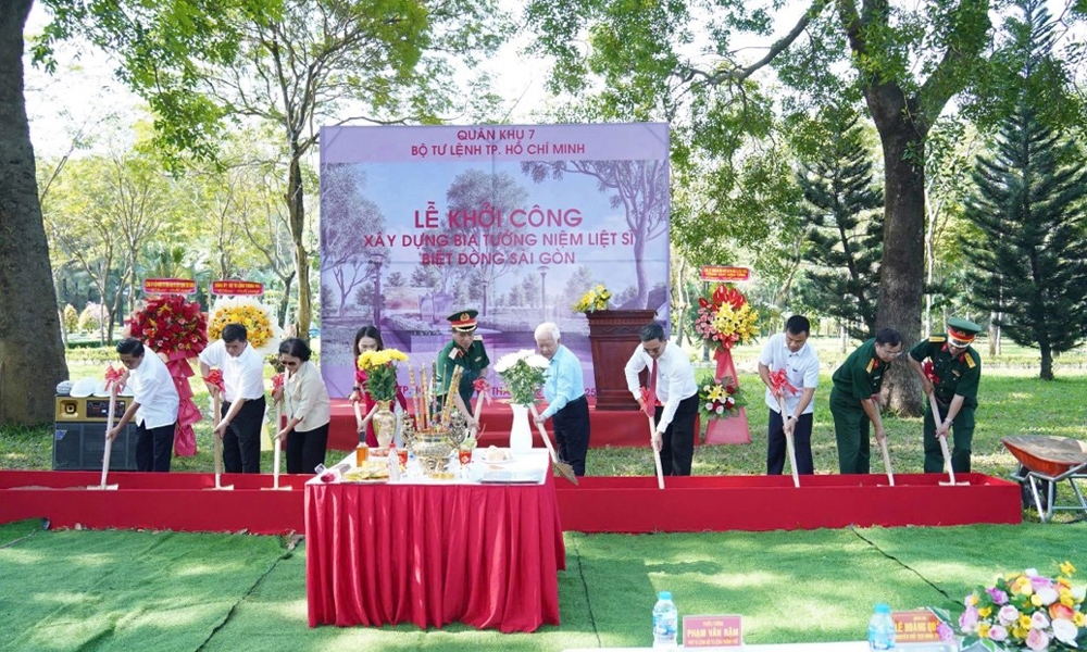 Thành phố Hồ Chí Minh: Khởi công xây dựng Bia tưởng niệm liệt sỹ Biệt động Sài Gòn - Gia Định