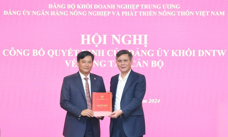 Agribank tổ chức Hội nghị công bố quyết định giao phụ trách Đảng bộ đối với đồng chí Phạm Toàn Vượng