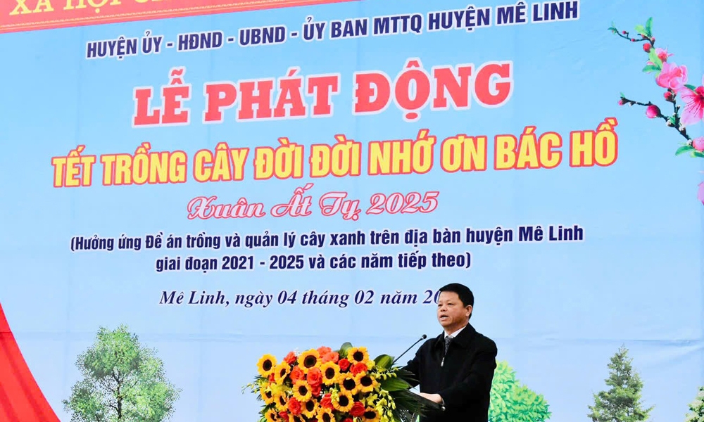 Hà Nội: Huyện Mê Linh phát động “Tết trồng cây đời đời nhớ ơn Bác Hồ” dịp Xuân Ất Tỵ 2025