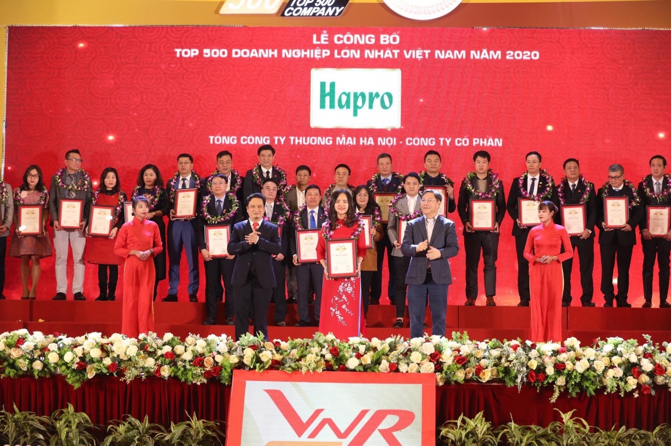 Hapro 14 năm liên tiếp được vinh danh Top 500 doanh nghiệp lớn nhất Việt Nam